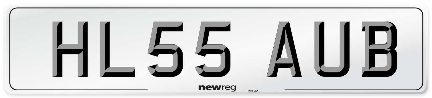 HL55 AUB Number Plate from New Reg